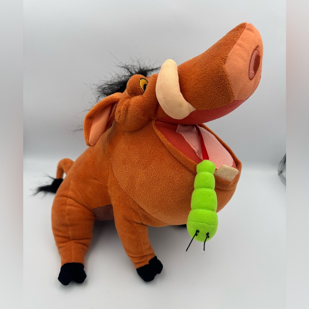 VNTG Disney The Lion King Talking Burping Pumbaa Warthog Plush Toy TESTED WORKS